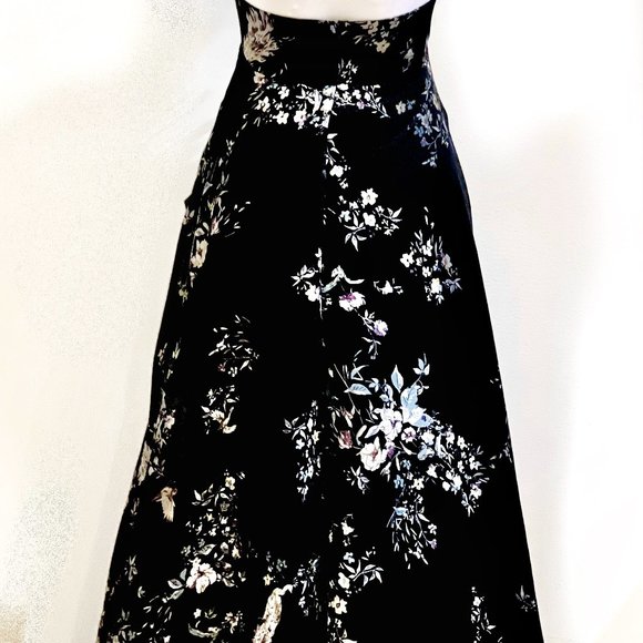 Black Floral Print Maxi Dress - Picture 4 of 4